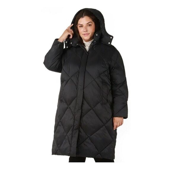 Dex Plus Longline Quilted Hooded Puffer 2X - Picture 4 of 8